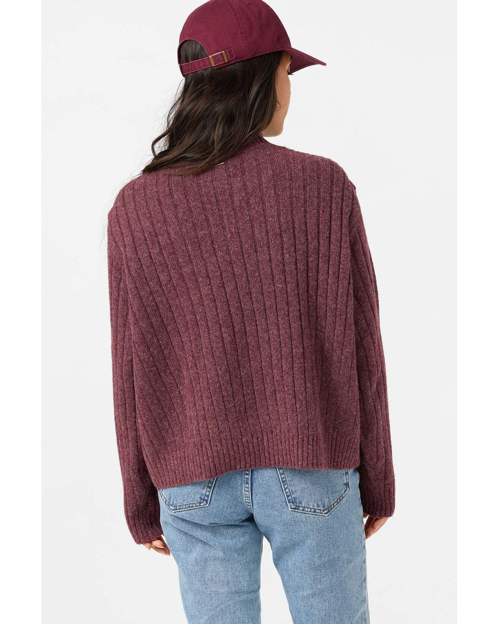 O'Neill Women's Cypress Mock Neck Sweater - Fig - back