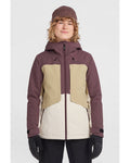 O'Neill Women's FWC'Cruz Pro Snow Jacket - Purple Gray Colour Block, front
