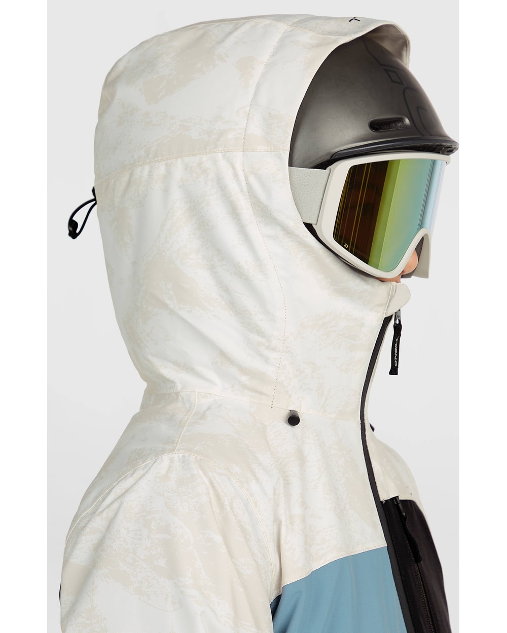 O'Neill Women's FWC'Cruz Triple Snow Jacket - White Mountain Landscape, hood