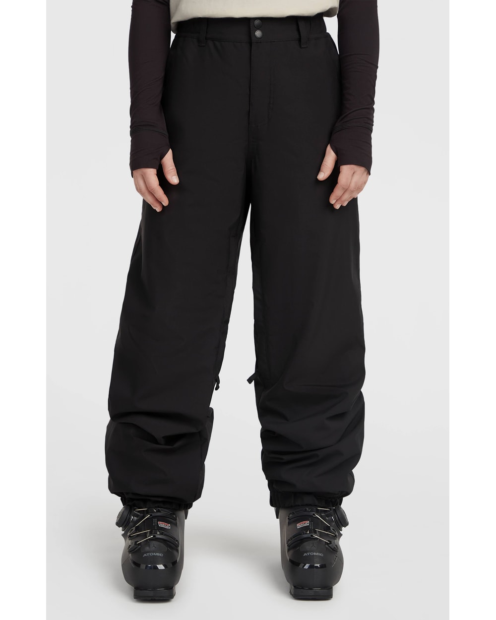 O'Neill Women's FWC Oversized Snow Pants - Black Out, front view