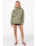O'Neill Women's Hibiscus Oversized Hoodie - Sage - front