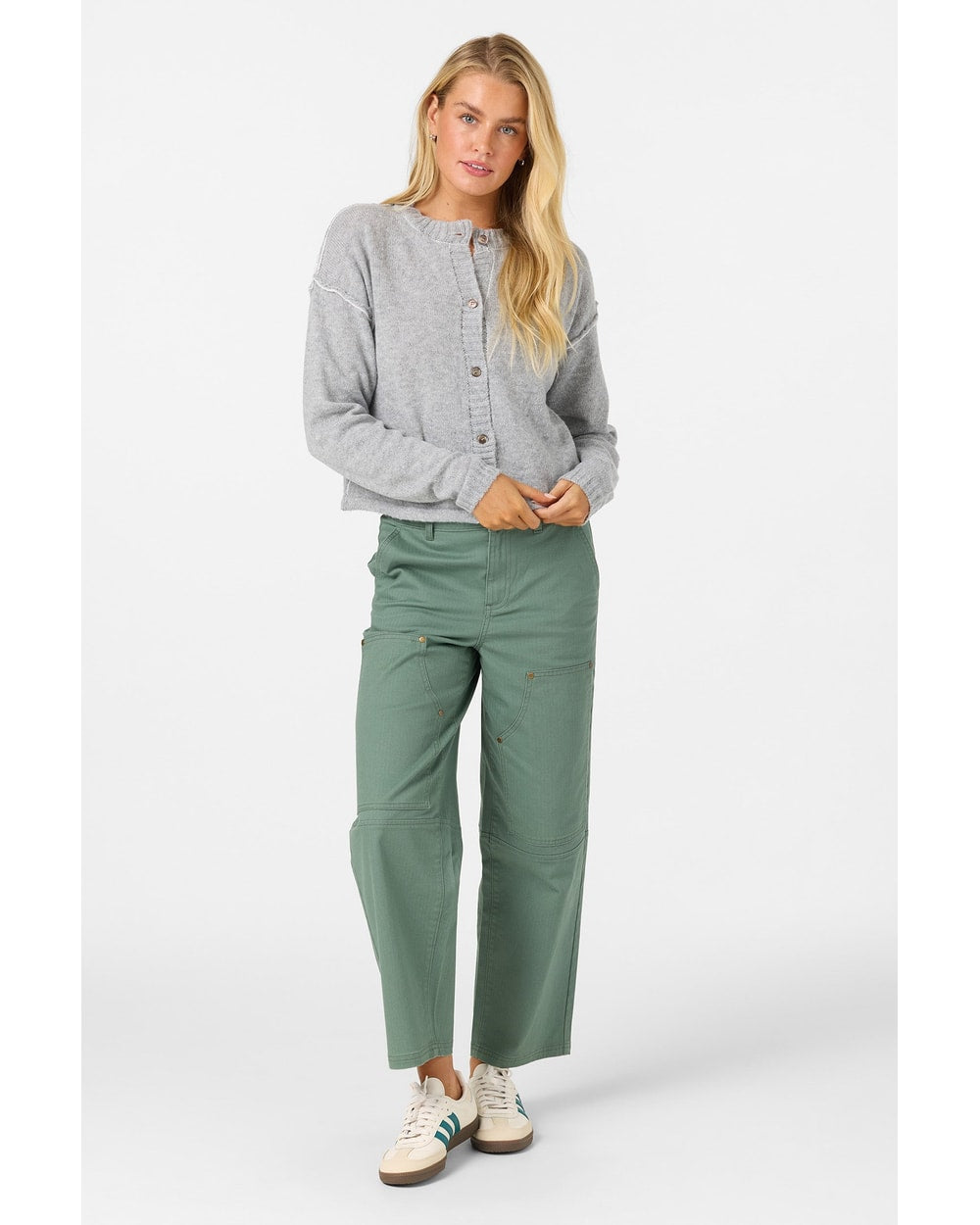 O'Neill Women's OG Calder Cardigan - Heather Ash - front