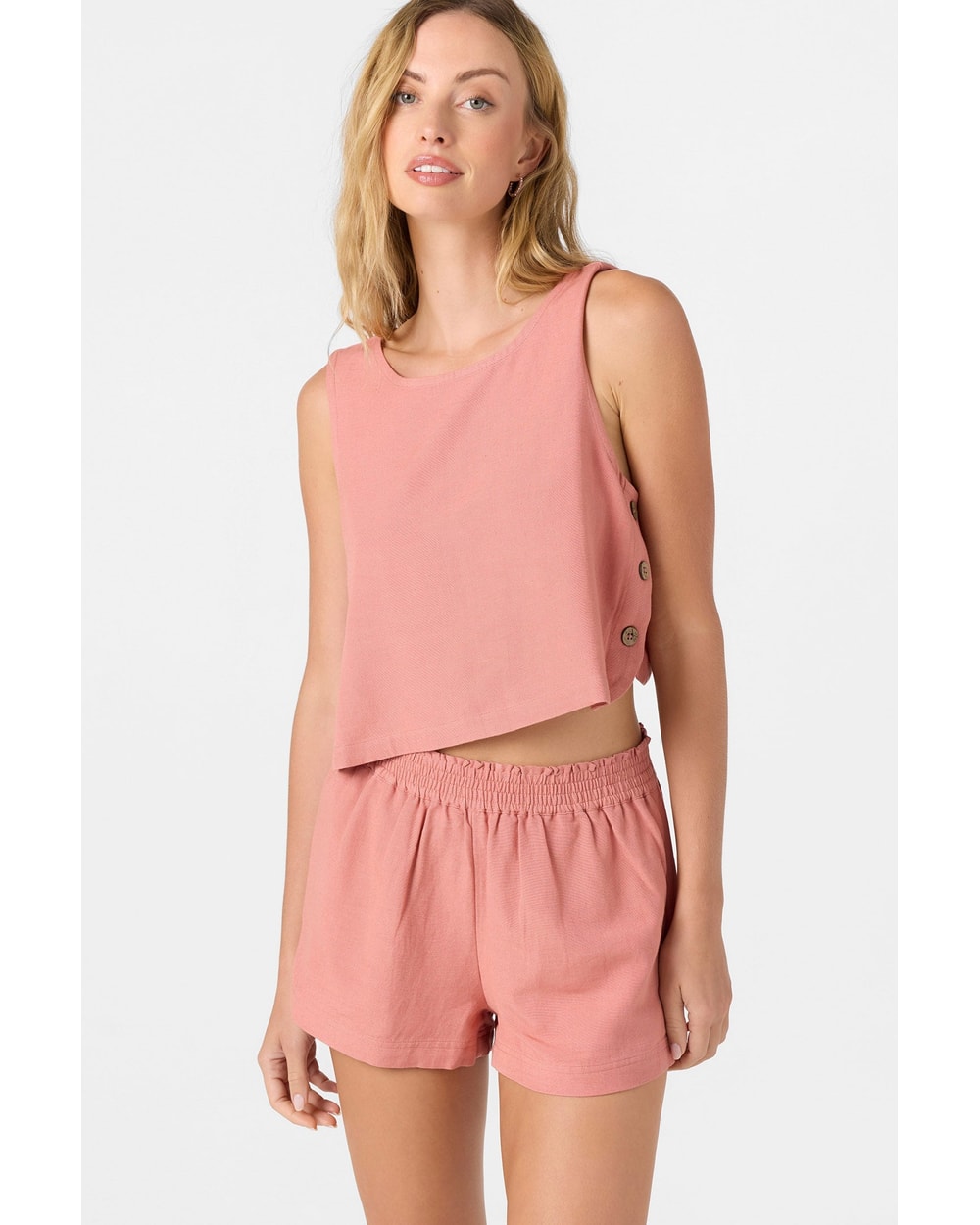 O'Neill Women's Sanders Tank - Desert Sand - front detail