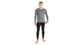 Icebreaker Men's 200 Oasis Long Sleeve Crew, Gritstone Heather, front