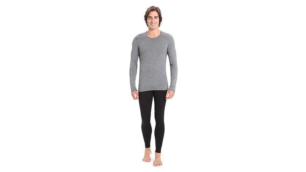 Icebreaker Men's 260 Tech Long Sleeve Crew, Gritstone Heather, front