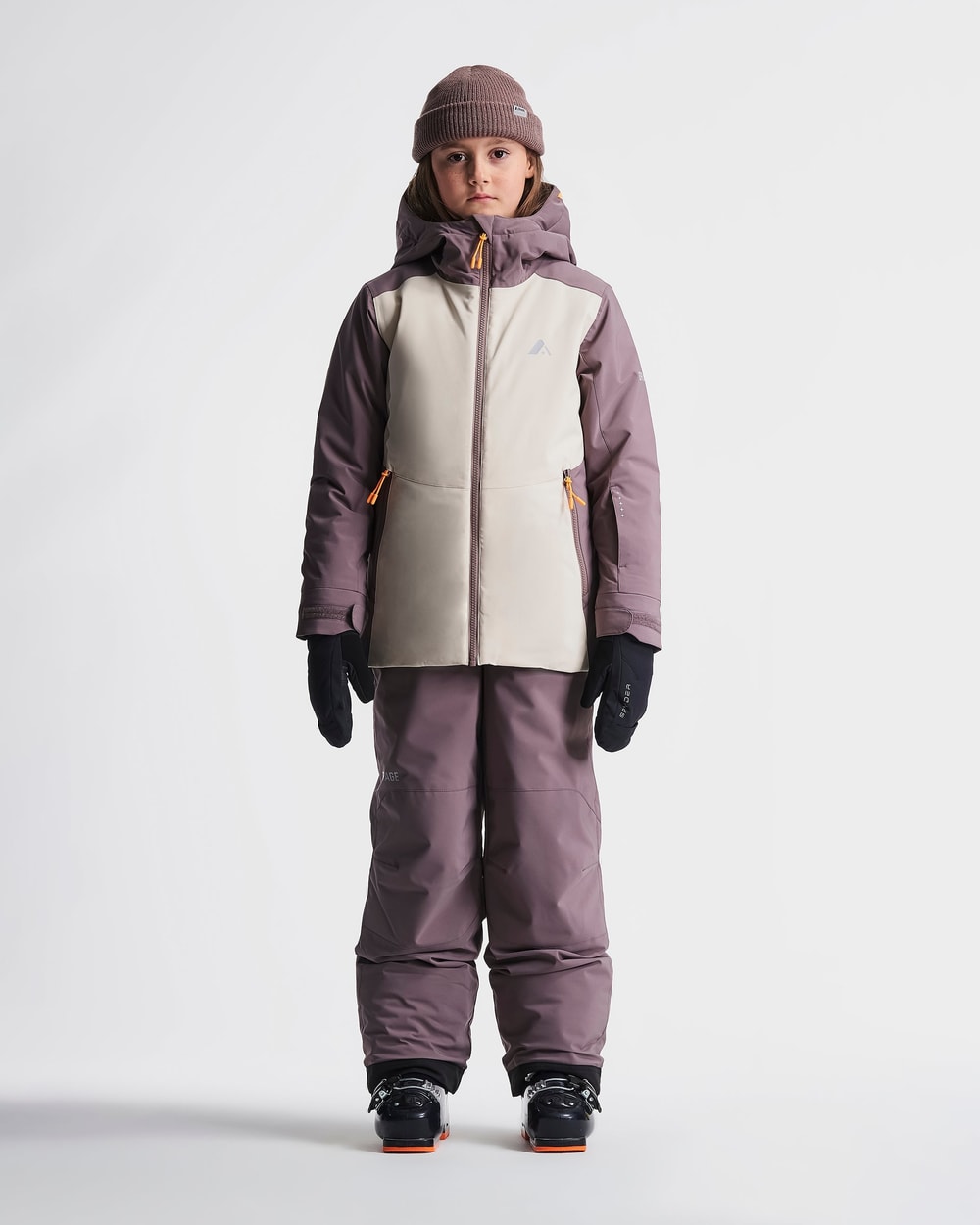 Orage Girls' Bromont Insulated Jacket - Basalte, front