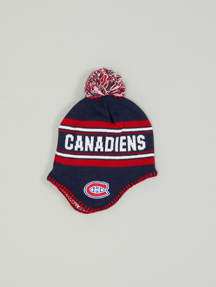 Jacquard Tassel Knit Pom Youth Toque- Montreal Canadiens
