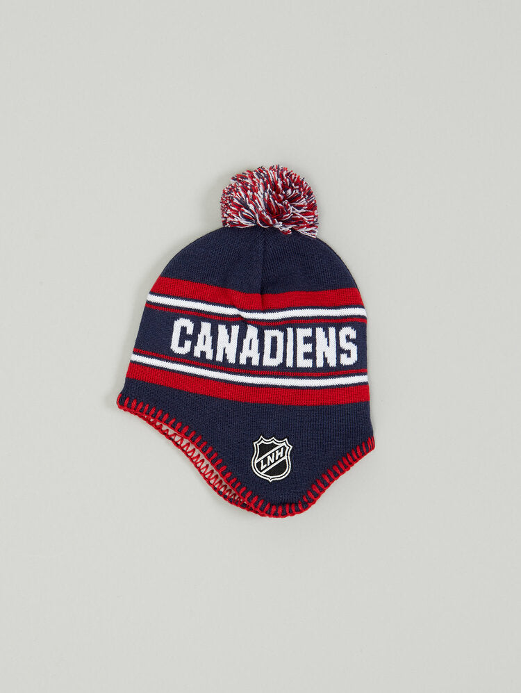 Jacquard Tassel Knit Pom Youth Toque- Montreal Canadiens