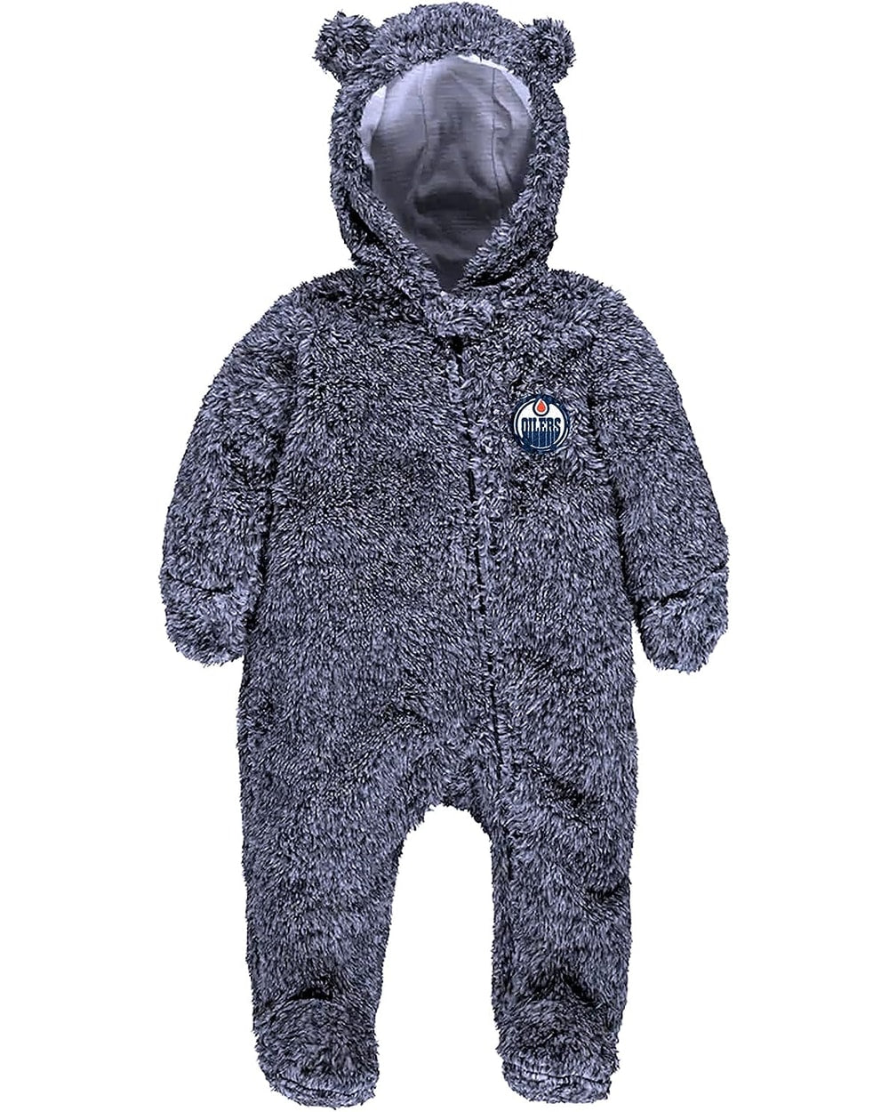 Outerstuff Infant Edmonton Oilers Game Nap Teddy Fleece Bunting - front