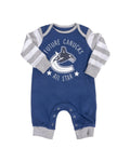Outerstuff Vancouver Canucks NHL Raglan Zip Coverall Infant