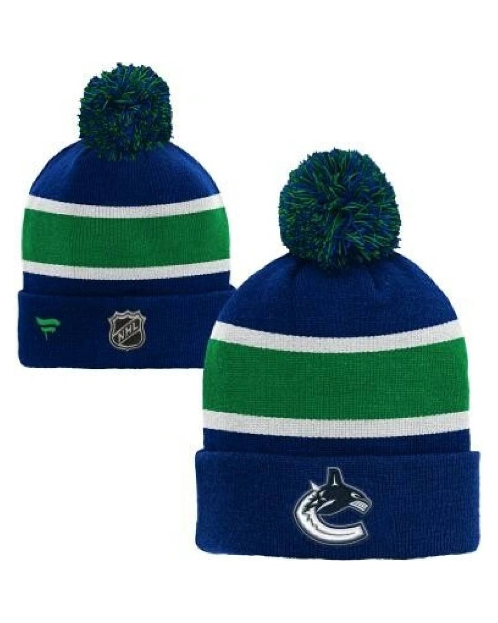 Outerstuff Vancouver Canucks NHL Youth Cuffed Beanie with Pom
