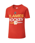 Outerstuff Youth Calgary Flames Authentic Pro Wordmark T-Shirt red - front