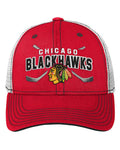 Outerstuff Youth Chicago Blackhawks Lockup Meshback Adjustable Hat