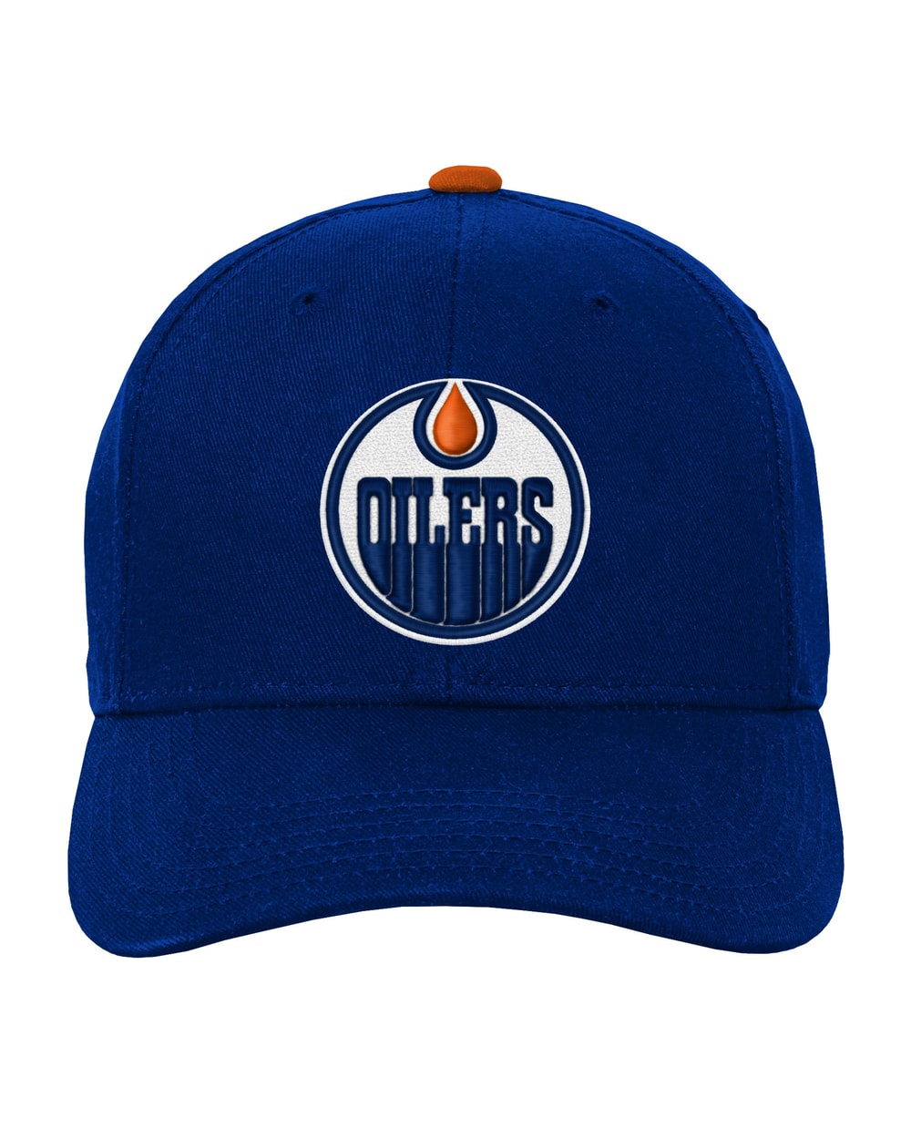 Outerstuff Youth Edmonton Oilers Precurved Snapback Hat - Royal, front view