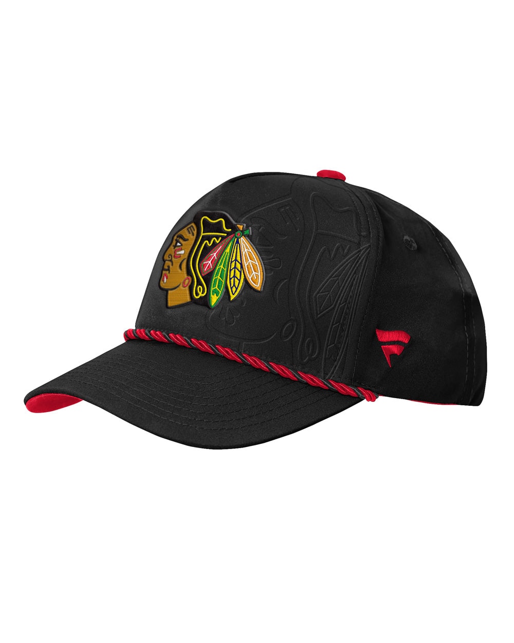 Outerstuff Chicago Blackhawks 2026 NHL Draft Podium Youth Hat - three-quarter left
