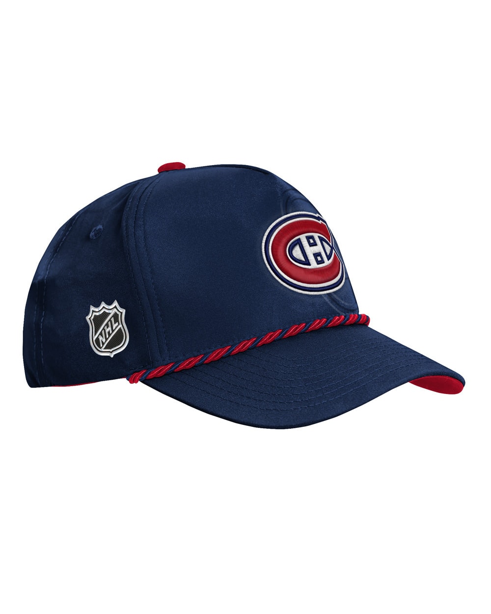 Outerstuff Montreal Canadiens 2026 NHL Draft Podium Youth Hat - three-quarter right with NHL shield