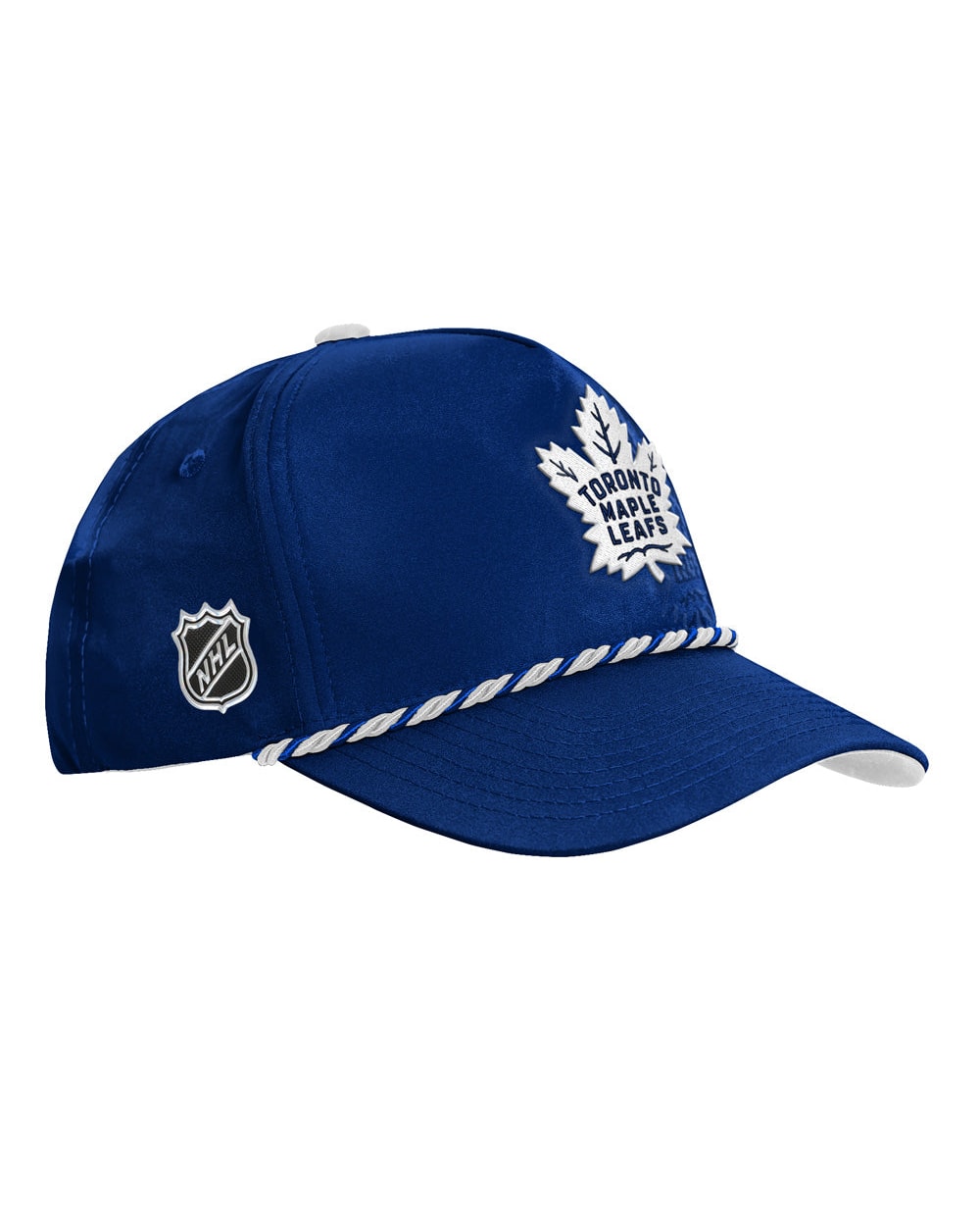 Outerstuff Toronto Maple Leafs 2026 NHL Draft Podium Youth Hat - three-quarter right with NHL shield