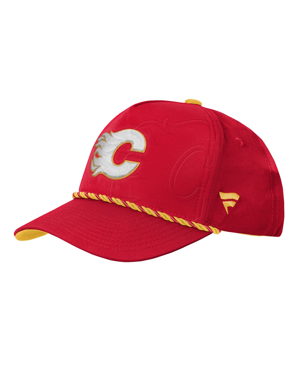 Outerstuff Calgary Flames 2026 NHL Draft Podium Youth Hat - three-quarter left