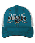 Outerstuff Youth San Jose Sharks Lockup Meshback Adjustable Hat