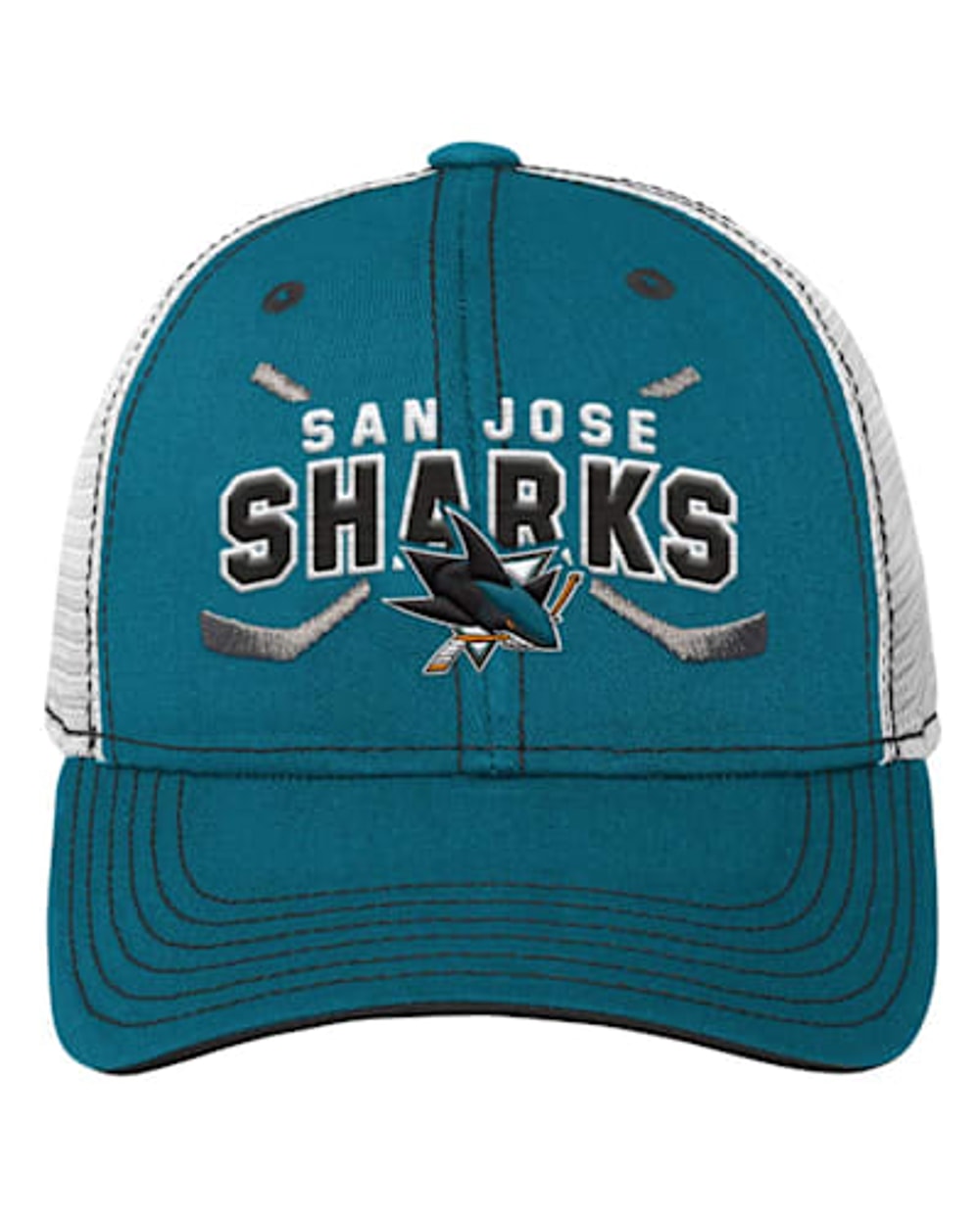 Outerstuff Youth San Jose Sharks Lockup Meshback Adjustable Hat