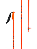 One Way Junior High Ski Poles - Neon Orange, front view