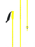 One Way Junior Ski Poles - Neon Yellow, front view