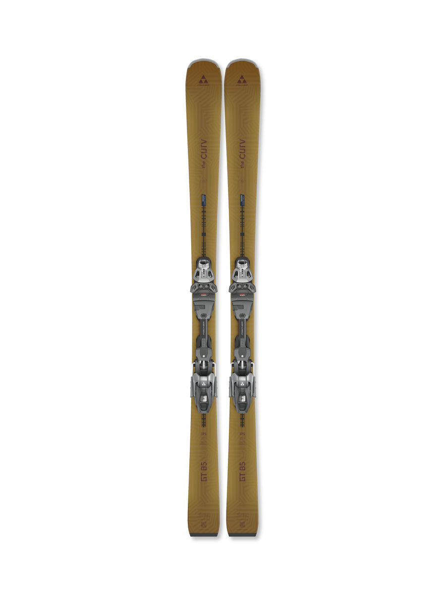 Fischer The Curv Noize GT 85 Skis with RSW 12 Bindings - Gold, top view