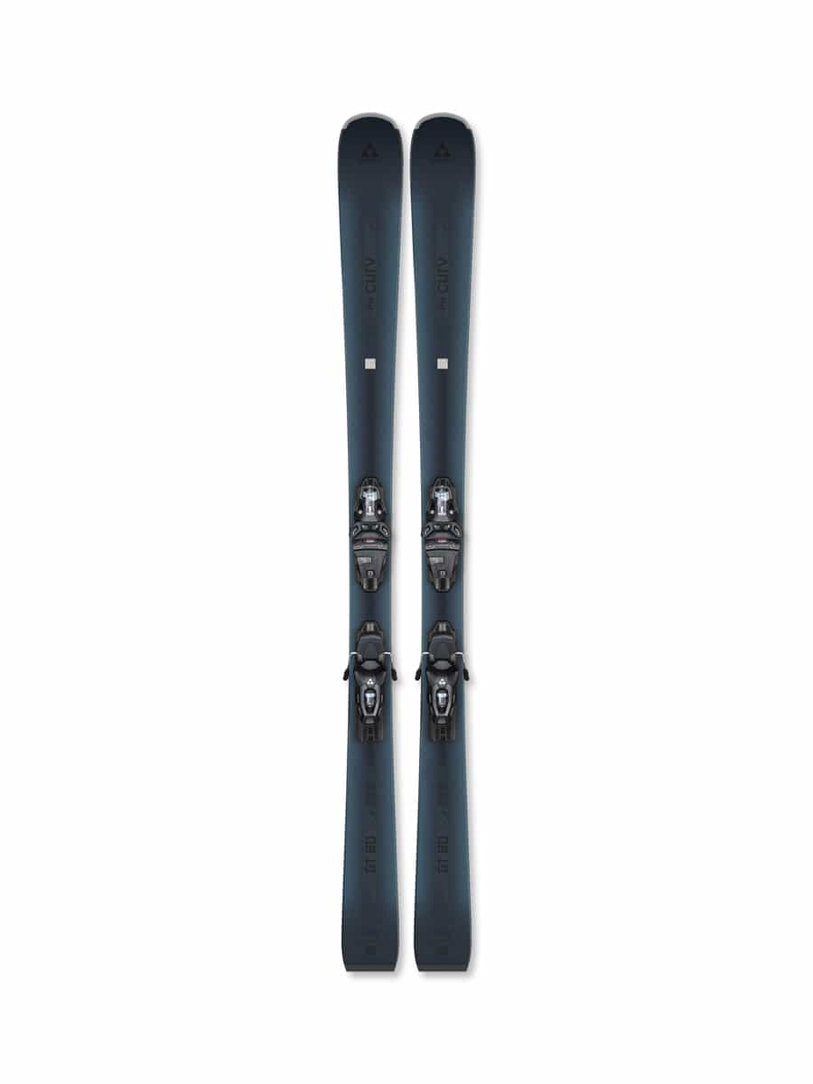 Fischer The Curv GT 80 Skis with RSW 11 Bindings - Navy, top view