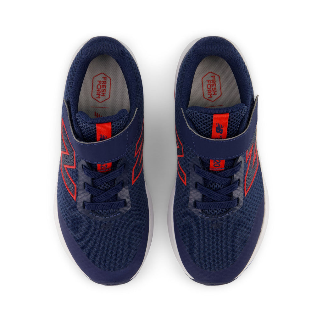 New Balance Kids' 520 Hook & Loop Navy/Red top