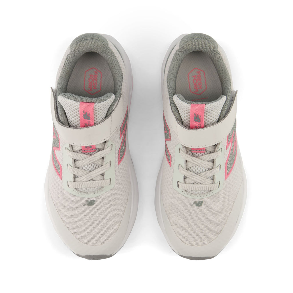 New Balance Kids' 520 Hook & Loop Grey/Pink top