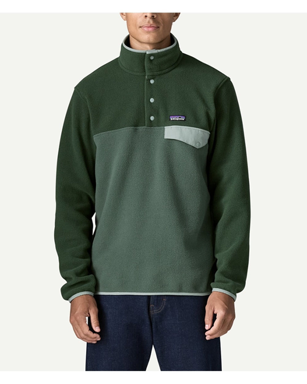 Patagonia Men’s Lightweight Synchilla Snap-T Fleece Pullover (2026) — Canopy Green