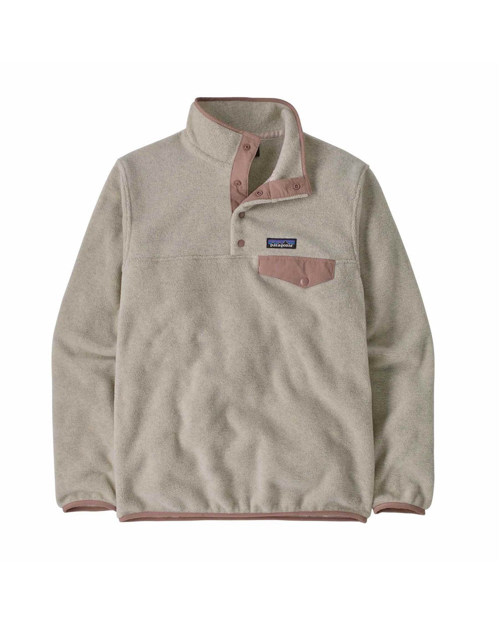 Patagonia Women's Lightweight Synchilla Snap-T Fleece Pullover (2026) - OATMEAL HEATHER W/MOONRISE TAUPE