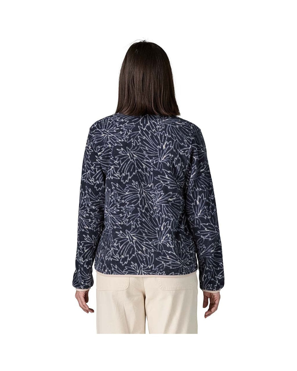 Patagonia Women's Lightweight Synchilla Snap-T Fleece Pullover (2026) - SAXIFRAGE: SUNKEN BLUE - on-model back