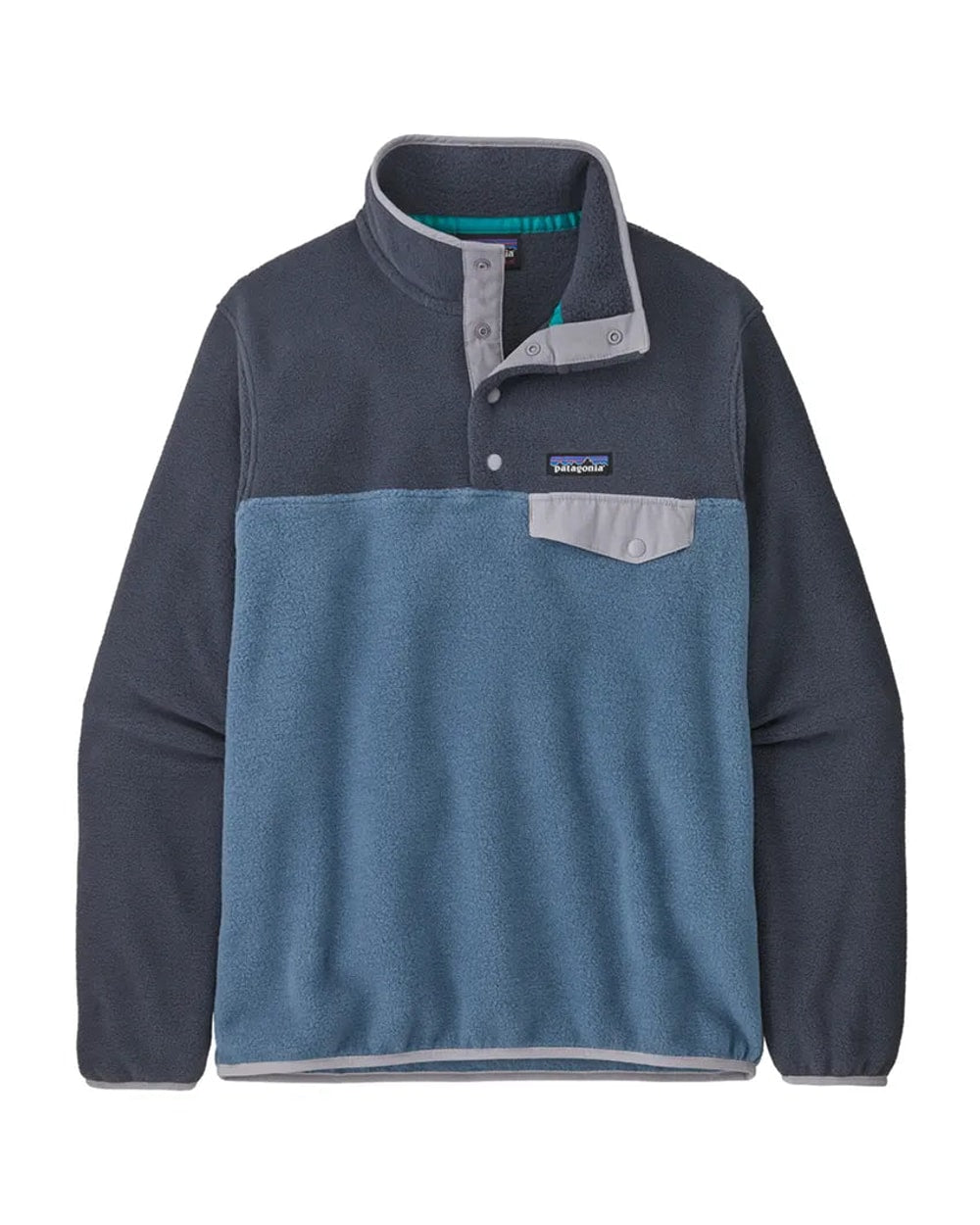 Patagonia Women's Lightweight Synchilla Snap-T Pullover Utility Blue flat lay