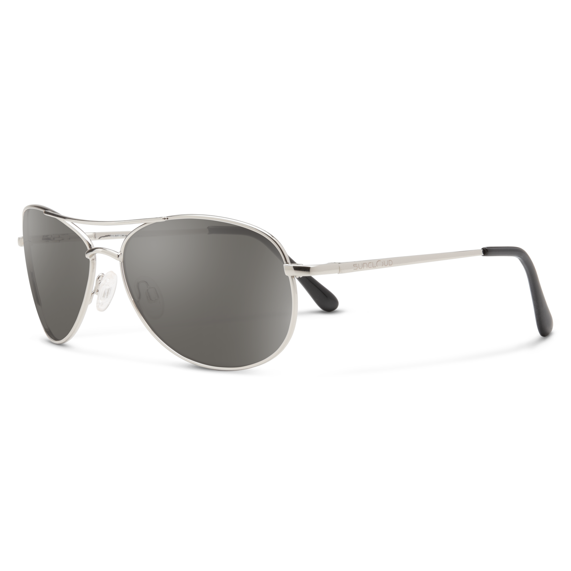 Suncloud Patrol Sunglasses - Silver/Polarized Gray Lens