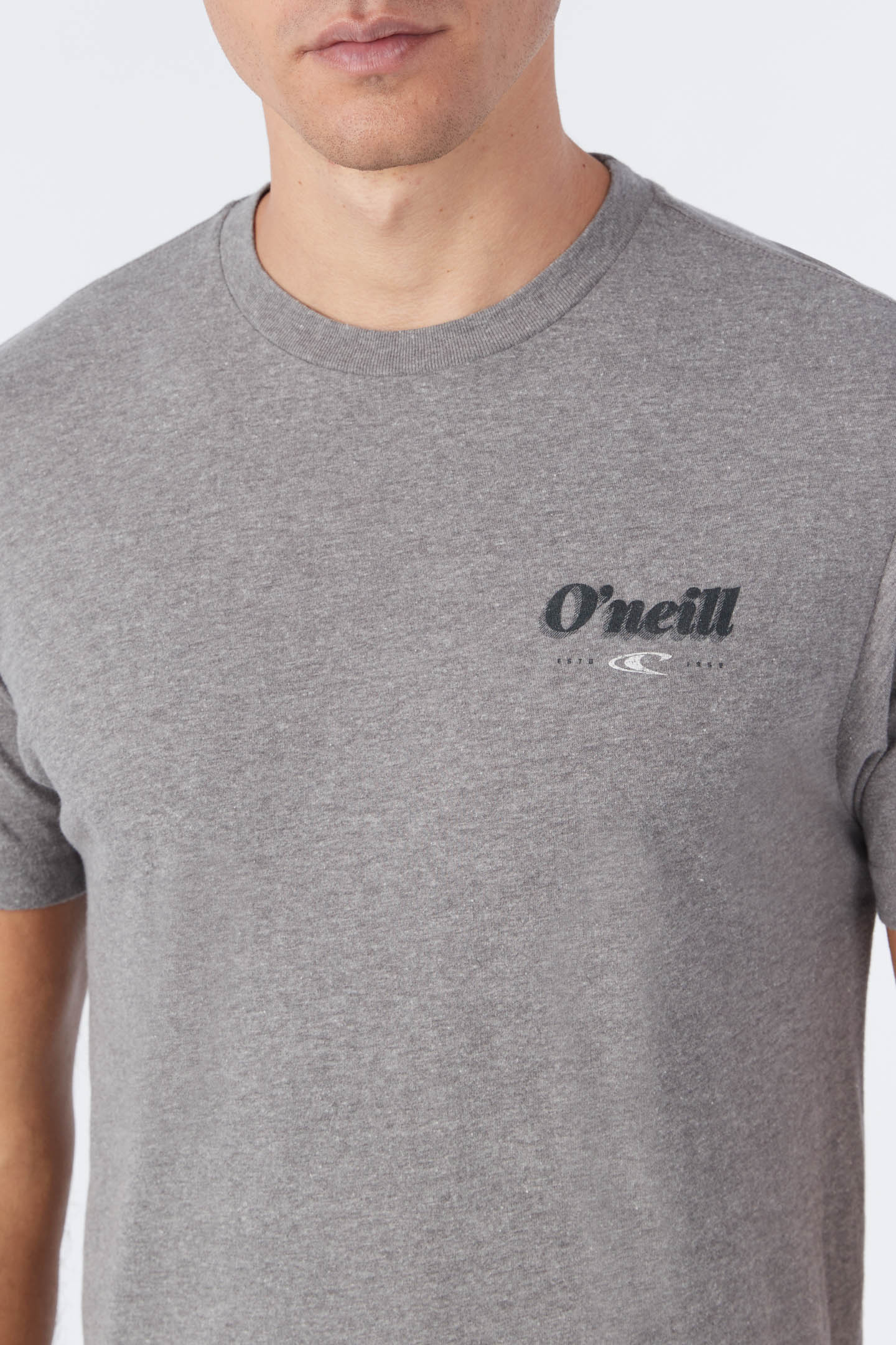 O'Neill Payday Tee in Heather Grey - on model front