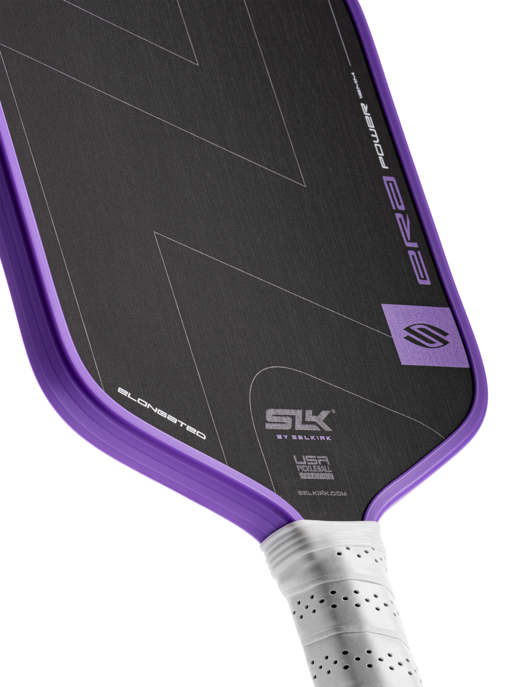 Selkirk SLK ERA Power Elongated Pickleball Paddle - Ultraviolet, face detail