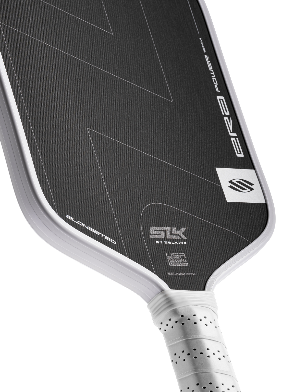 Selkirk SLK ERA Power Elongated Pickleball Paddle - White, face detail