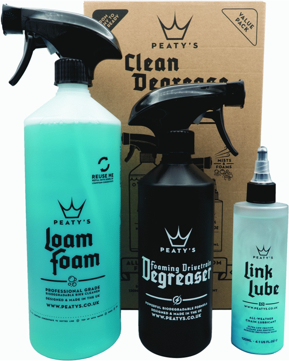 Peaty's Cycling Clean Degrease and Lube Kit