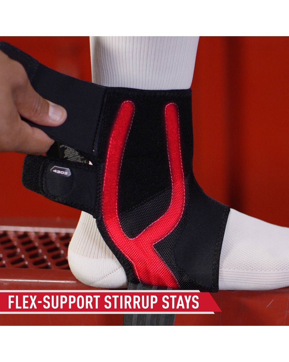 McDavid Phantom Ankle Brace with Advanced Strapping & Flex- Support Stirrup Stays