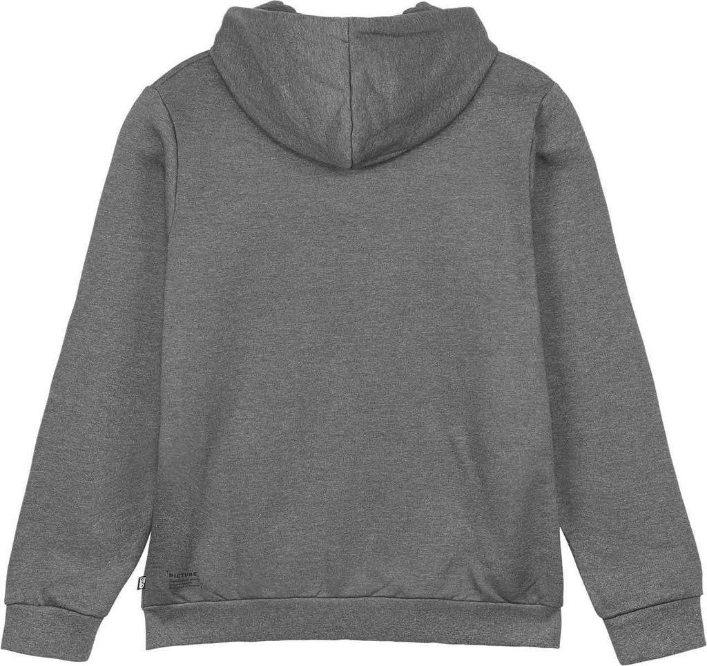 Picture Basement Full Zip Hoodie Dark Grey Melange - back