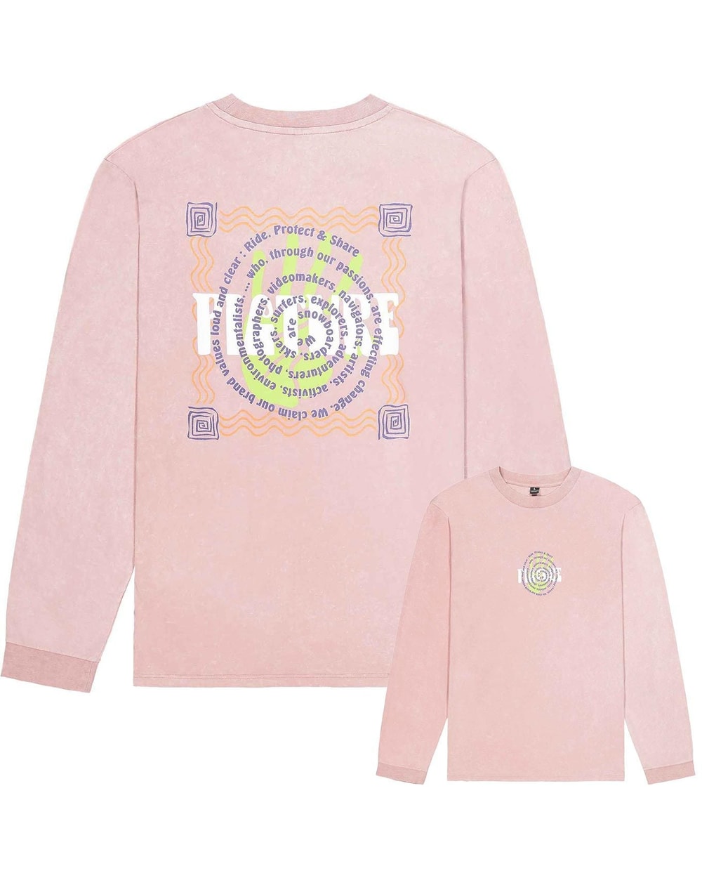 Picture Ofiters LS Tee Woodrose Washed - back