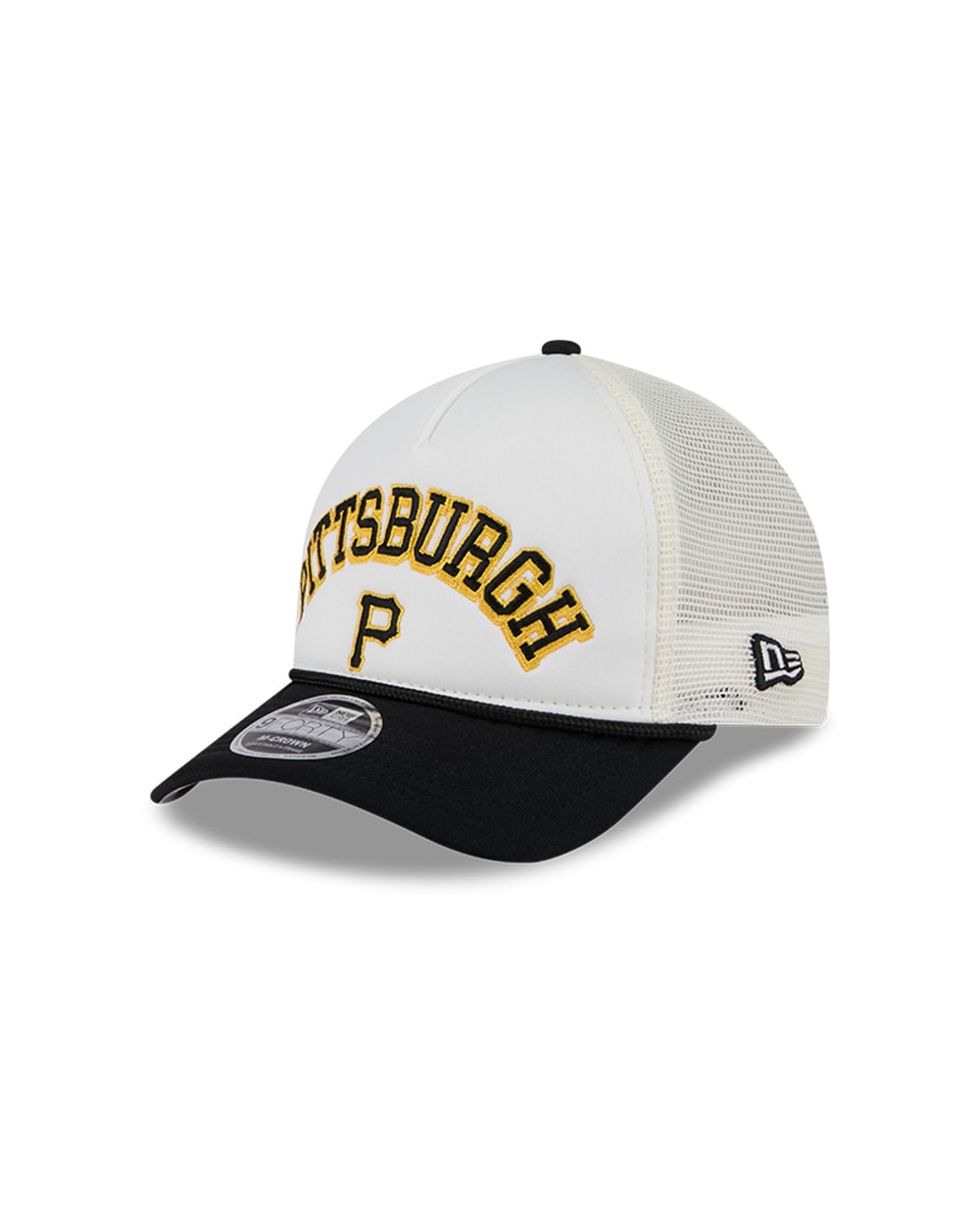 Pittsburgh Pirates Chrome Arch 9FORTY M-Crown A-Frame Trucker Hat