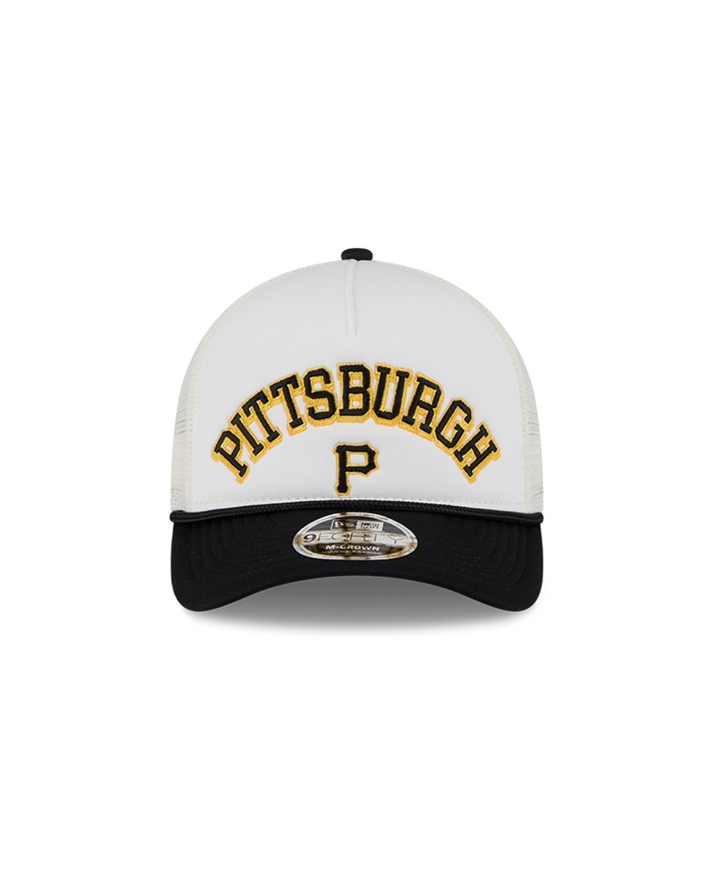 Pittsburgh Pirates Chrome Arch 9FORTY M-Crown A-Frame Trucker Hat