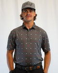 plyr Men's National Polo Black/Grey - front