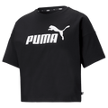 Puma Women's Essentials Cropped Logo Tee - Black - front