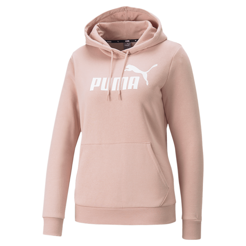 Puma Women's Essentials Full-Length Logo Hoodie - Rose - front