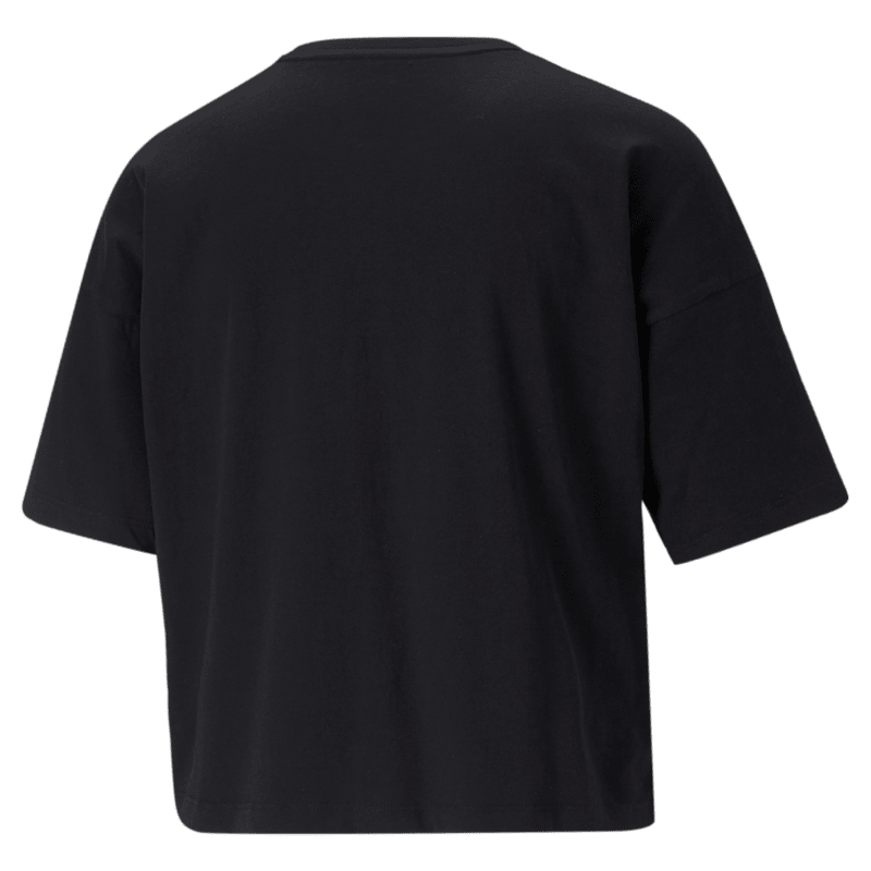 Puma Women's Essentials Cropped Logo Tee - Black - back