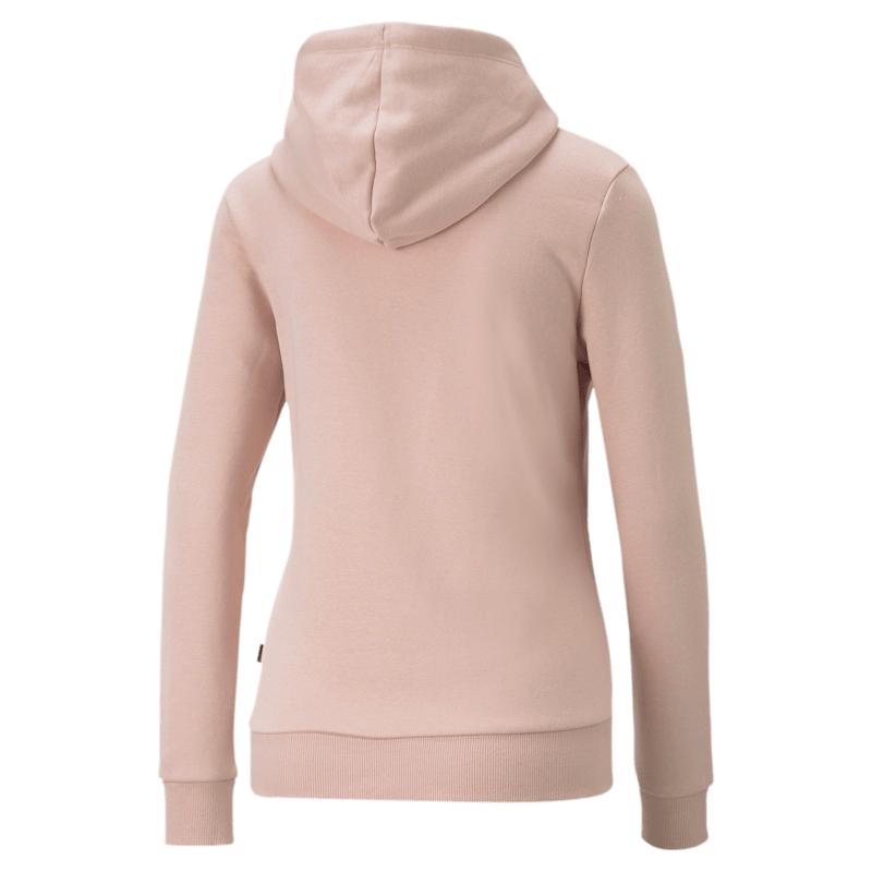 Puma Women's Essentials Full-Length Logo Hoodie - Rose - back