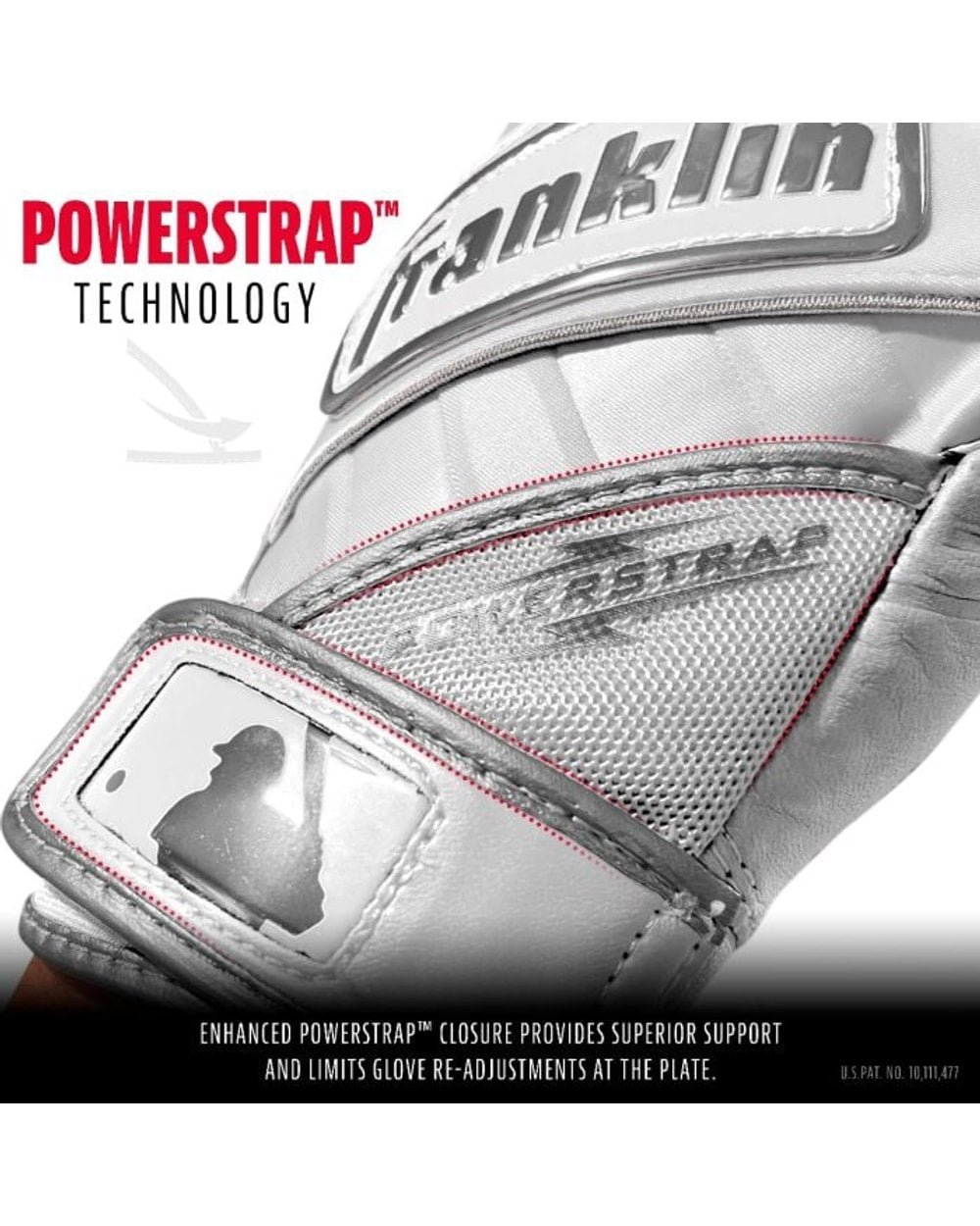 Powerstrap Chrome Batting Gloves